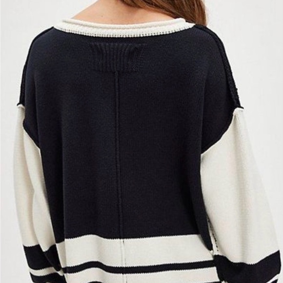 Free People We The Free Ella Colorblock roll-neck sweater -M - Picture 2 of 2